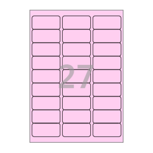 62.2 x 30.03 (mm) CL239P 분홍색 모조지