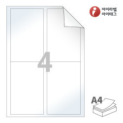 RV422LG, 흰색 광택 시치미, 89 x 141.5 (mm)
