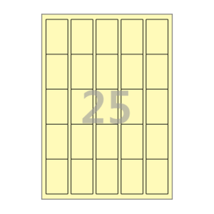 35 x 55 (mm) CL255Y 연노란색 모조지