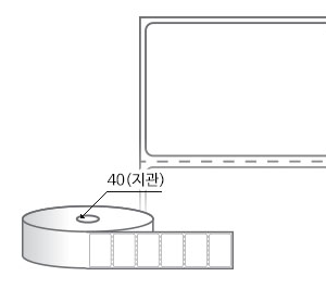 RS4025DT 라벨크기: 40 x 25 (mm) , 지관: 40mm [1,000라벨/Roll]