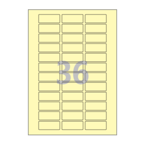 50 x 20 (mm) CL536Y 연노란색 모조지
