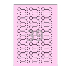 51 x 16 (mm) 아령 SL703P 분홍색 모조지