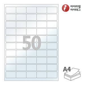 아이라벨 PL850, 투명 라벨지키미, 40 x 25 (mm), 프린터용 아님