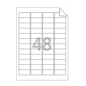 45.8 x 21.13 (mm) RV547 흰색 모조 시치미