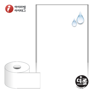 RS100F50PPDT (40지관), 흰색(방수) PP감열라벨, 100mm x 50M, Direct Thermal - 리본 불필요 [50M / Roll]
