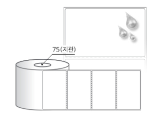 RL10061PPDT 흰색(방수) PP 감열지, 100 x 61 (mm), 지관: 75mm [2,000라벨/Roll]