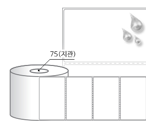 RL10061PPDT 흰색(방수) PP 감열지, 100 x 61 (mm), 지관: 75mm [2,000라벨/Roll]