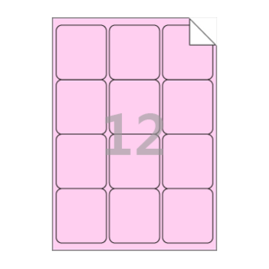 63.4 x 71.53 (mm) RV234P 분홍색 모조 시치미