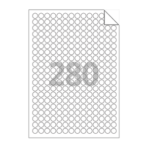 12 (mm) 원형 RV680 흰색 모조 시치미