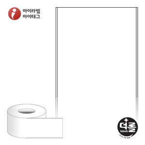 RL80F100DT (75지관), 흰색 감열라벨, 80mm x 100M, Direct Thermal - 리본 불필요 [100M / Roll]