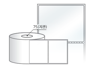100 x 80 (mm) RL10080LT 투명(방수) PET [1,000라벨/Roll]