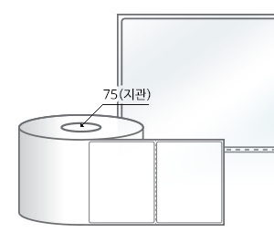 100 x 80 (mm) RL10080LT 투명(방수) PET [1,000라벨/Roll]