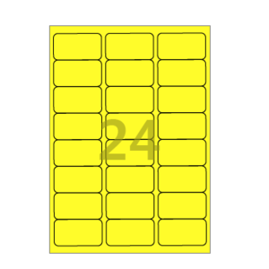 64.5 x 33.71 (mm) CL238TY 노란색 모조지