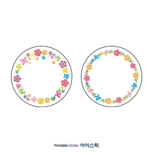 STA580D003CJLG, 흰색 고광택 잉크젯, Φ48 (mm) 원형, 잉크젯 프린터 전용