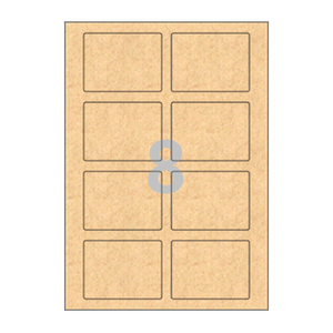 80 x 60 (mm) CL624KR 갈색 크라프트