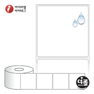 RS7373PP (40지관), 흰색(방수) PP, 73 x 73 (mm) [1,000라벨/Roll]
