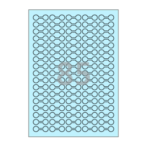 35 x 13 (mm) 아령 SL702B 하늘색 모조지