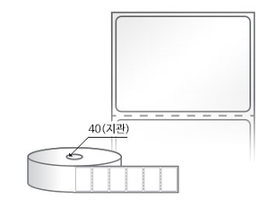 RS4025LG(아트지) 라벨크기: 40 x 25 (mm) , 지관: 40mm [2,000라벨/Roll]