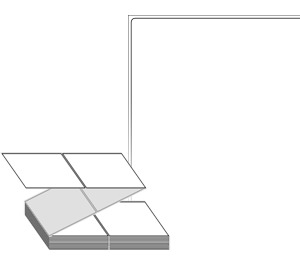 90 x 124 (mm) ZL90124DT 흰색 감열지 [1,000라벨/Box]