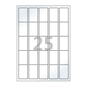 35 x 55 (mm) CL255LG 흰색 광택 아트지