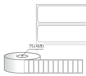 RL5518DT(감열지) 라벨크기: 55 x 18 (mm), 지관: 75mm [6,000라벨/Roll]