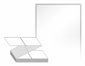 80 x 124 (mm) ZL80124LG 흰색 아트 광택지 [1,000라벨/Box]