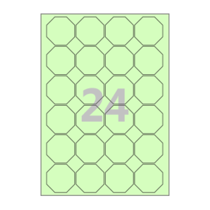 46 x 46 (mm) 팔각형 SL128G 연녹색 모조지