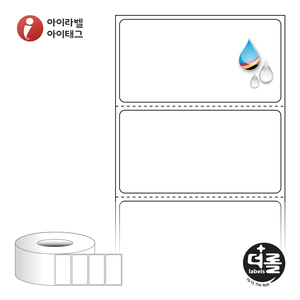 더롤라벨 RK6031WU (75지관), 흰색 무광 방수 잉크젯, 60 x 30.867 (mm), 잉크젯 라벨프린터 전용[1,900라벨 / Roll]