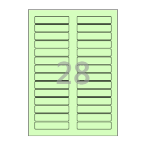 80 x 17 (mm) CL628G 연녹색 모조지