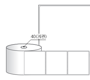 RS9082DT 라벨크기: 90 x 82 (mm) , 지관: 40mm [375라벨/Roll]