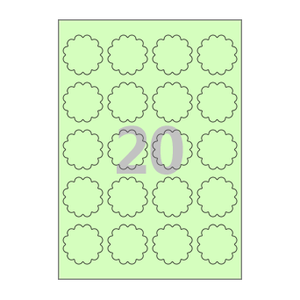 45 x 45 (mm) 꽃 SL110G 연녹색 모조지