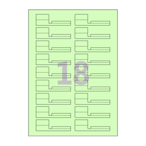 30 x 13 (mm) SL729G 연녹색 모조지