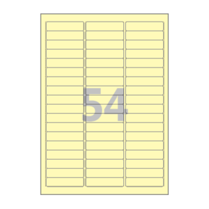 62.5 x 14.95 (mm) CL254Y 연노란색 모조지