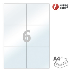 아이라벨 PL606, 투명 라벨지키미, 105 x 99 (mm), 프린터용 아님