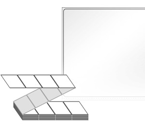 80 x 80 (mm) ZL8080LG 흰색 아트 광택지 [2,000라벨/Box]