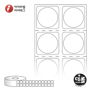 RS018018, Φ18 (mm) 원형 , 지관: 40mm [3,000라벨/롤]