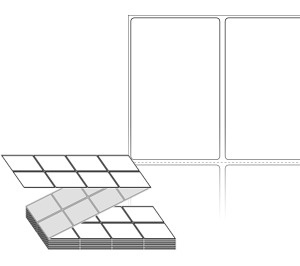 50 x 80 (mm) ZL050080DT 흰색 감열지 [4,000라벨/Box]