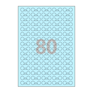 35 x 13 (mm) 아령 SL780B 하늘색 모조지