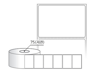 RL6544DT(감열지) 라벨크기: 65 x 44 (mm), 지관: 75mm [3,000라벨/Roll]