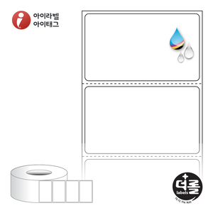 더롤라벨 RK6035WU (75지관), 흰색 무광 방수 잉크젯, 60 x 35.1 (mm), 잉크젯 라벨프린터 전용[1,700라벨 / Roll]