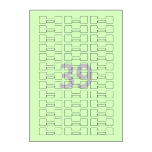 51 x 16 (mm) 사각아령 SL739G 연녹색 모조지