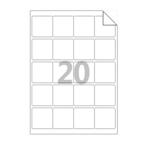 50 x 50 (mm) RV445 흰색 모조 시치미