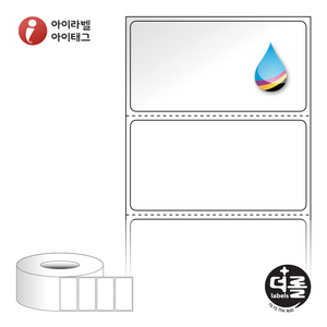 더롤라벨 RK6031LG (75지관), 흰색 고광택 잉크젯, 60 x 30.867 (mm), 잉크젯 라벨프린터 전용[1,900라벨 / Roll]