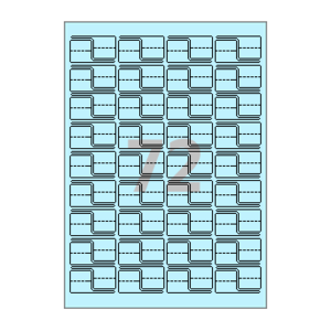 23 x 12 (mm) 삐치미 CB772B 하늘색 모조지