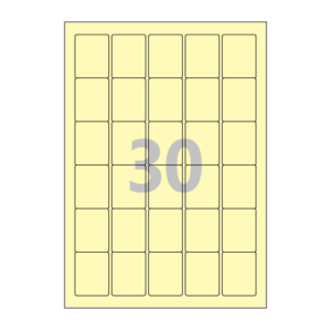 35 x 45 (mm) CL456Y 연노란색 모조지