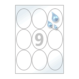 65 x 87 (mm) 타원형 OL509WP 흰색 PET 방수