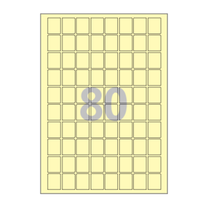 21 x 26 (mm) CL280Y 연노란색 모조지