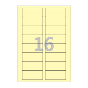 80 x 35 (mm) CL828Y 연노란색 모조지