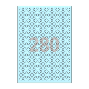 12 (mm) 원형 CL680B 하늘색 모조지
