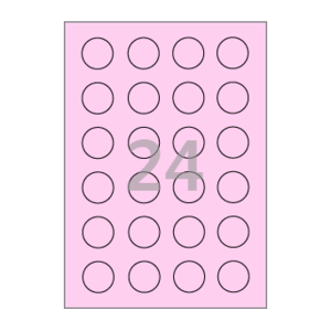 Φ38.1 (mm) 원형 CL546P 분홍색 모조지